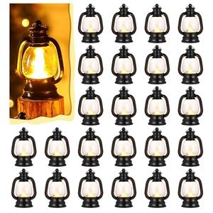 24 Mini LED Lanterns | Battery Operated Vintage Decor